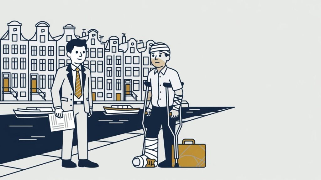 Ilustracja: Adwokat od odszkodowań w Amsterdamie: pomoc po polsku